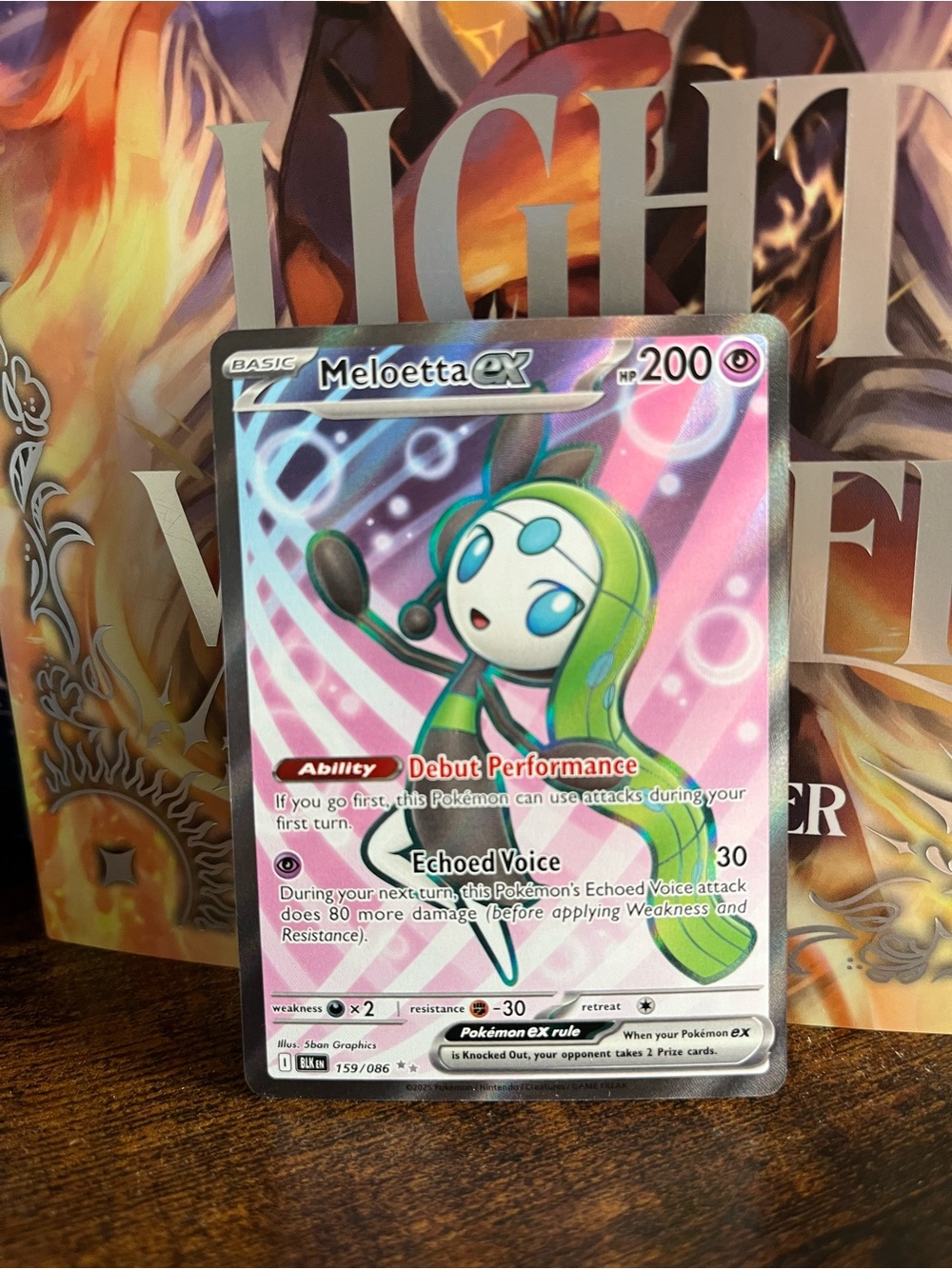 Meloetta ex Pokemon Black Bolt Trading Card 159/086